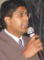 Vinesh Maharaj addressing the audience at the year-end function
